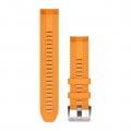 MARQ, QuickFit 22m, Ember Orange, Silicone Strap Bands