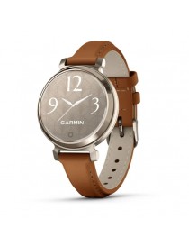 Garmin Lily 2 Classic - Cream Gold with Tan Leather Band