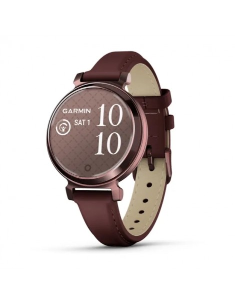 Garmin Lily 2 Classic - Dark Bronze with Mulberry Leather Band