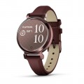 Garmin Lily 2 Classic - Dark Bronze with Mulberry Leather Band