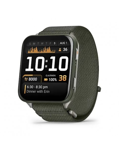 Garmin Venu X1 Sapphire Moss (Titanium) з нейлоновим ремінцем ComfortFit (Мох) - смарт-годинник