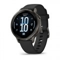 Garmin Venu 4 - 41 mm - Графітовий з чорним силіконовим ремінцем - смарт-годинник