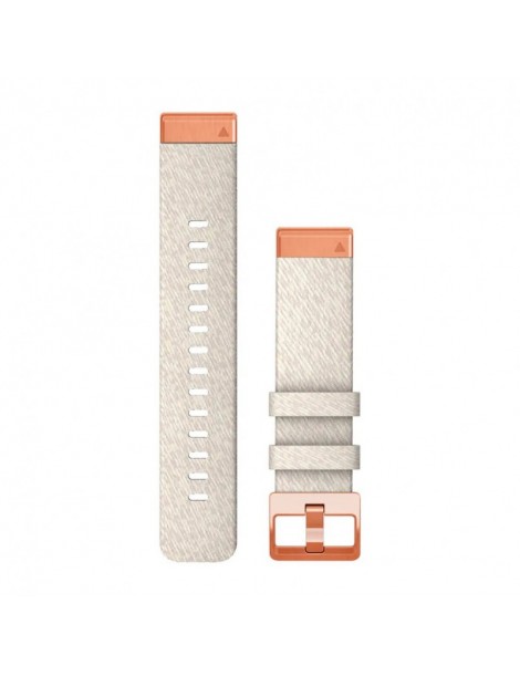 Ремінець Garmin QuickFit 20 мм Cream Heathered Nylon (Rose Gold)