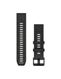 Ремінець Garmin QuickFit 22 мм Black/Pebble Gray Silicone (Fenix 8)