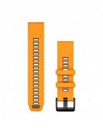 Ремінець Garmin QuickFit 22 мм Spark Orange/Graphite Silicone (Fenix 8)