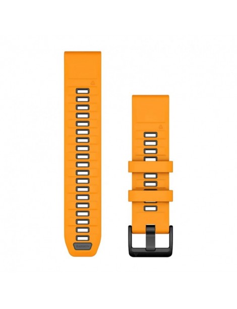 Ремінець Garmin QuickFit 22 мм Spark Orange/Graphite Silicone (Fenix 8)