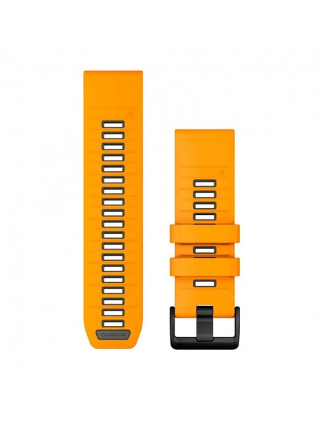 Ремінець Garmin QuickFit 26 мм Spark Orange/Graphite Silicone (Fenix 8)