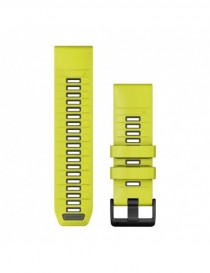 Ремінець Garmin QuickFit 26 мм Amp Yellow/Graphite Silicone (Fenix 8)