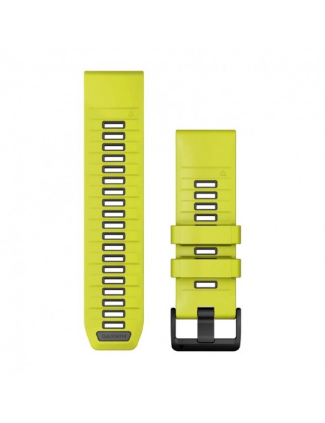 Ремінець Garmin QuickFit 26 мм Amp Yellow/Graphite Silicone (Fenix 8)