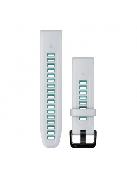 Ремінець Garmin QuickFit 20 мм Whitestone/Aqua Silicone (Epix Pro Gen 2)