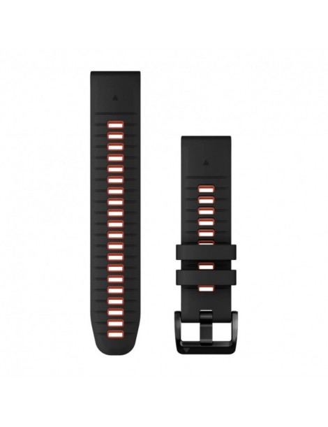 Ремінець Garmin QuickFit 22 мм Black/Flame Red Silicone (Epix Pro Gen 2)
