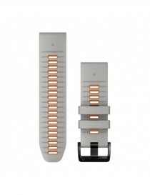 Ремінець Garmin QuickFit 26 мм Gray/Ember Orange Silicone (Epix Pro Gen 2)