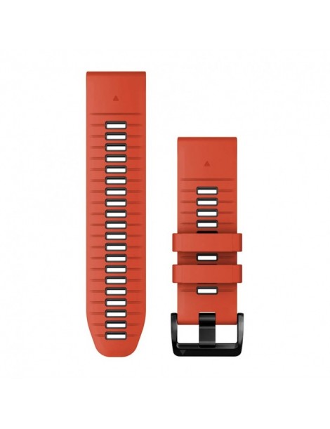 Ремінець Garmin QuickFit 26 мм Flame Red/Graphite Silicone (Epix Pro Gen 2)