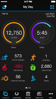 Vivosmart HR Garmin Connect